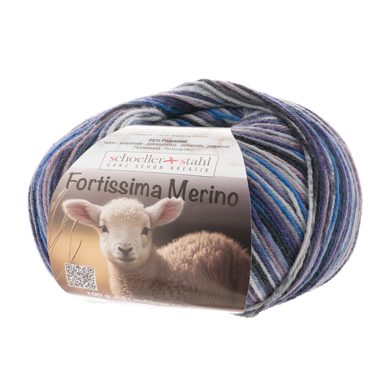 Fortissima 4 - fach Merino - Sockenwolle 100g | Farbe 107 - STEIN - Handarbeiten - 1