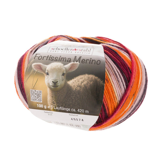 Fortissima 4 - fach Merino - Sockenwolle 100g | Farbe 111 - DAHLIE - Handarbeiten - 1