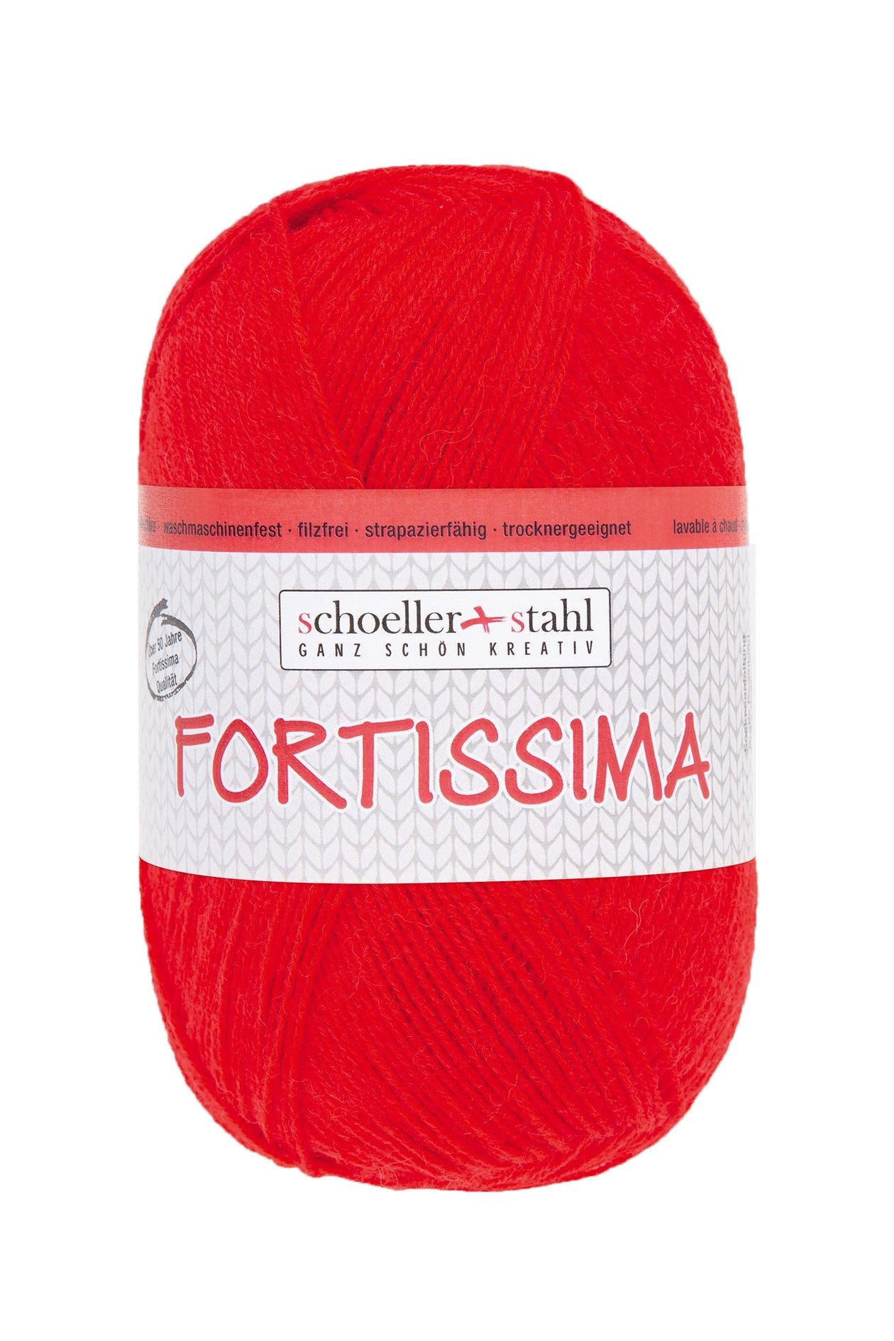 Fortissima 4 - fach Uni - Sockenwolle 100g | Farbe 2003 - KIRSCH - Handarbeiten - 1