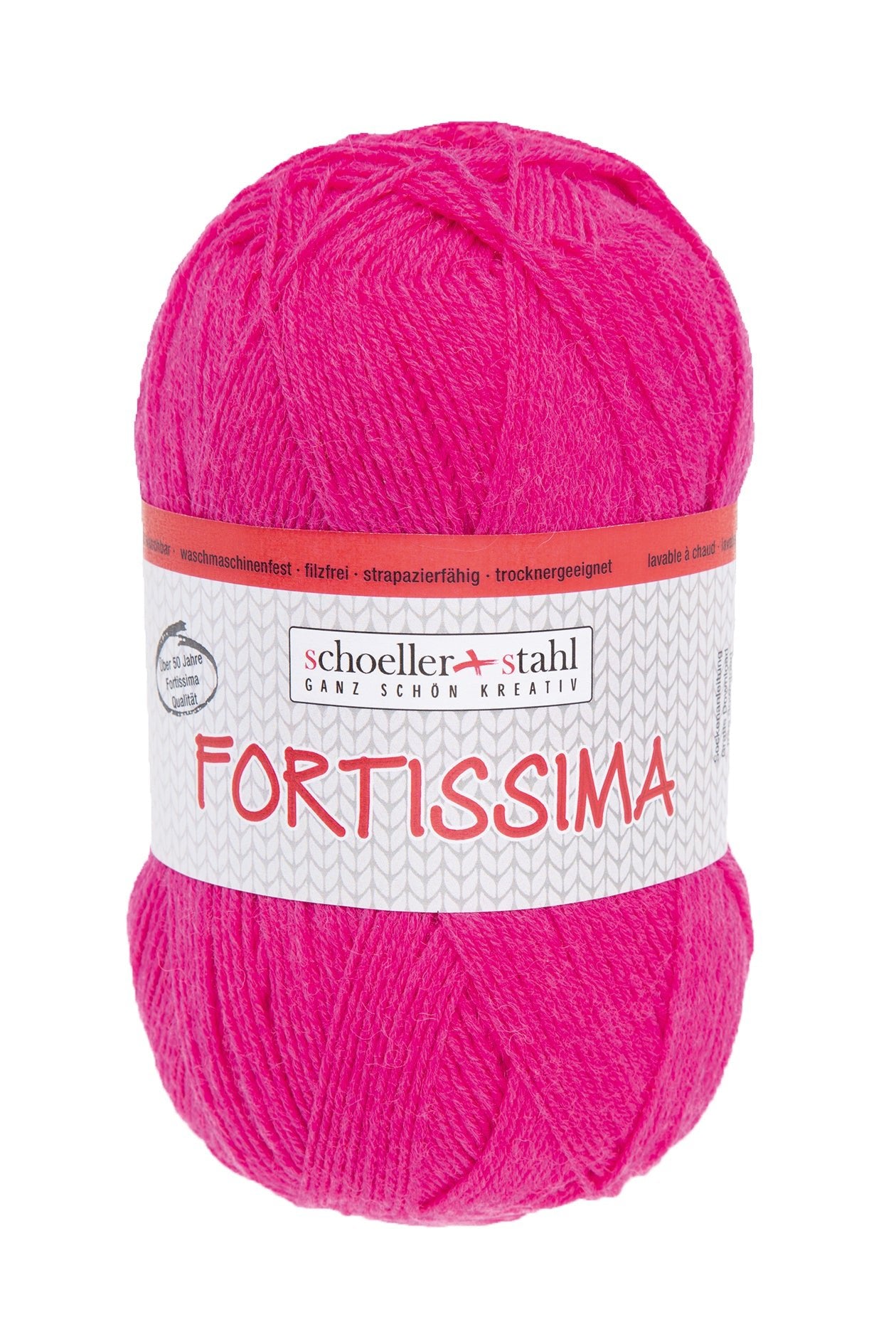 Fortissima 4 - fach Uni - Sockenwolle 100g | Farbe 2012 - FUCHSIE - Handarbeiten - 1