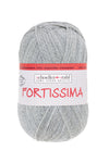 Fortissima 4 - fach Uni - Sockenwolle 100g | Farbe 2055 - GRAU - MELIERT - Handarbeiten - 1