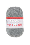 Fortissima 4 - fach Uni - Sockenwolle 100g | Farbe 2056 - HELLGRAU - MELIERT - Handarbeiten - 1