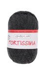 Fortissima 4 - fach Uni - Sockenwolle 100g | Farbe 2058 - FLANELL - MELIERT - Handarbeiten - 1