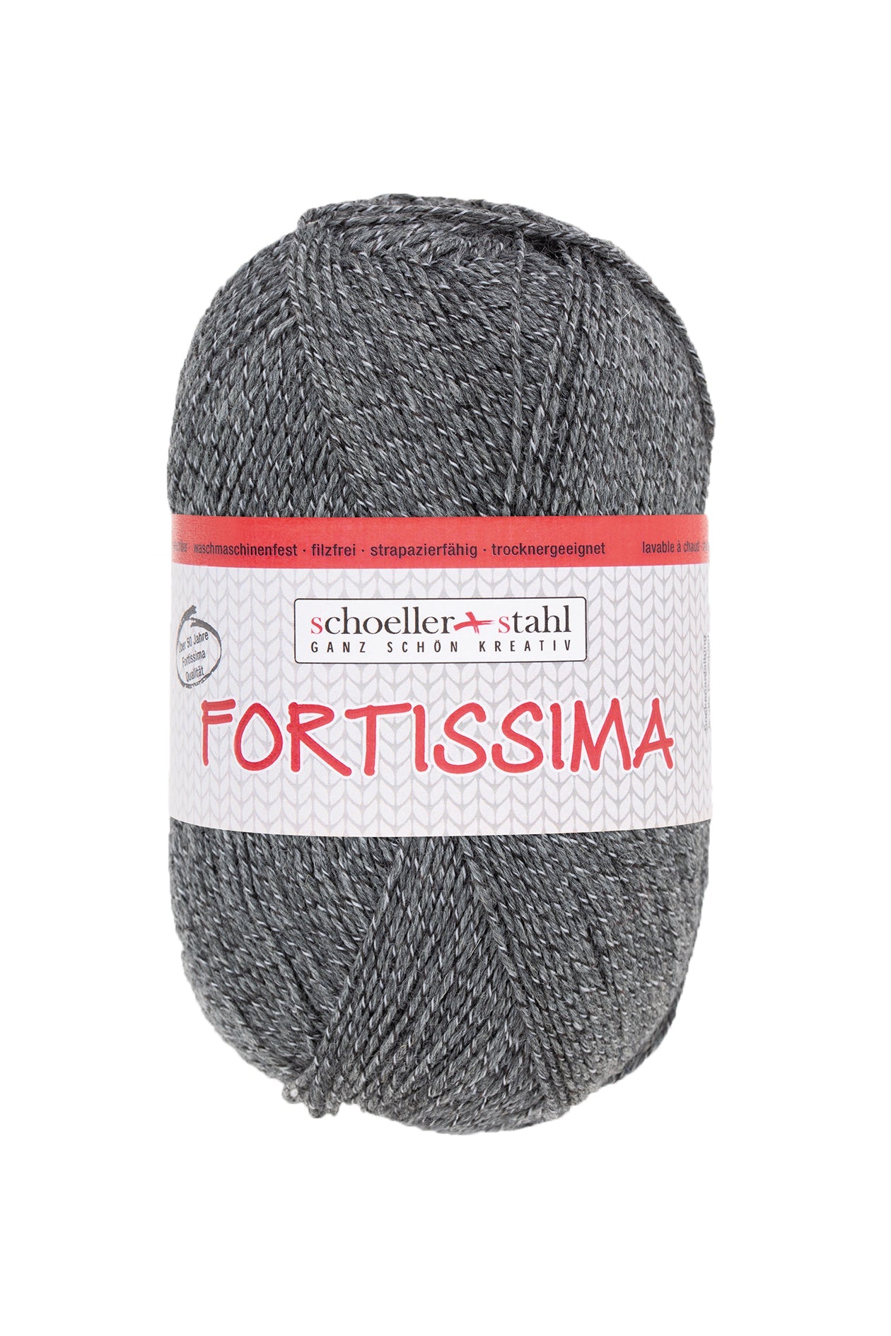 Fortissima 4 - fach Uni - Sockenwolle 100g | Farbe 2062 - STEIN - MOULINÉ - Handarbeiten - 1