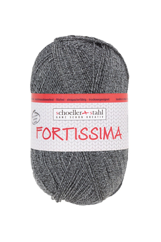 Fortissima 4 - fach Uni - Sockenwolle 100g | Farbe 2062 - STEIN - MOULINÉ - Handarbeiten - 1