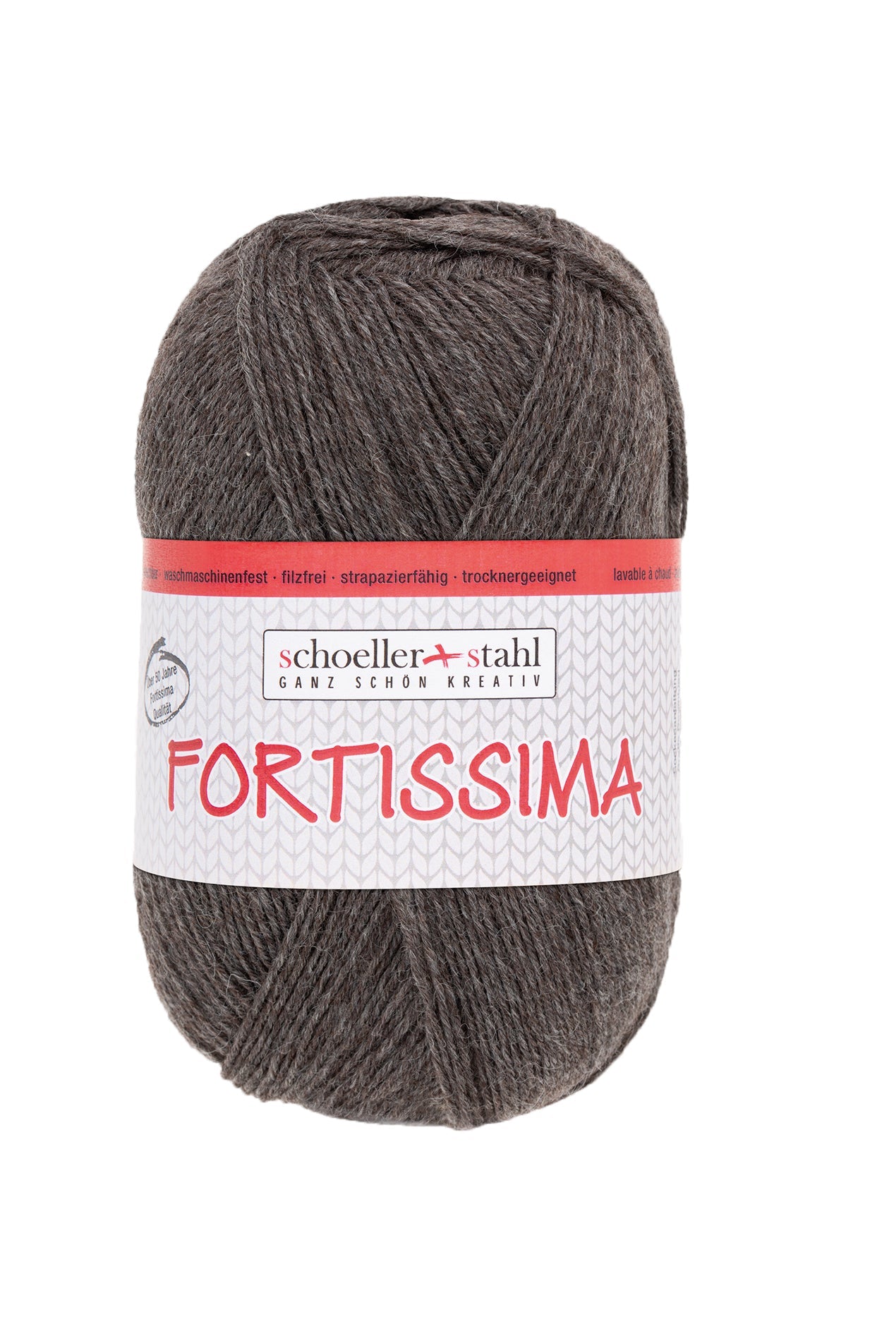 Fortissima 4 - fach Uni - Sockenwolle 100g | Farbe 2070 - MOKKA - MELIERT - Handarbeiten - 1