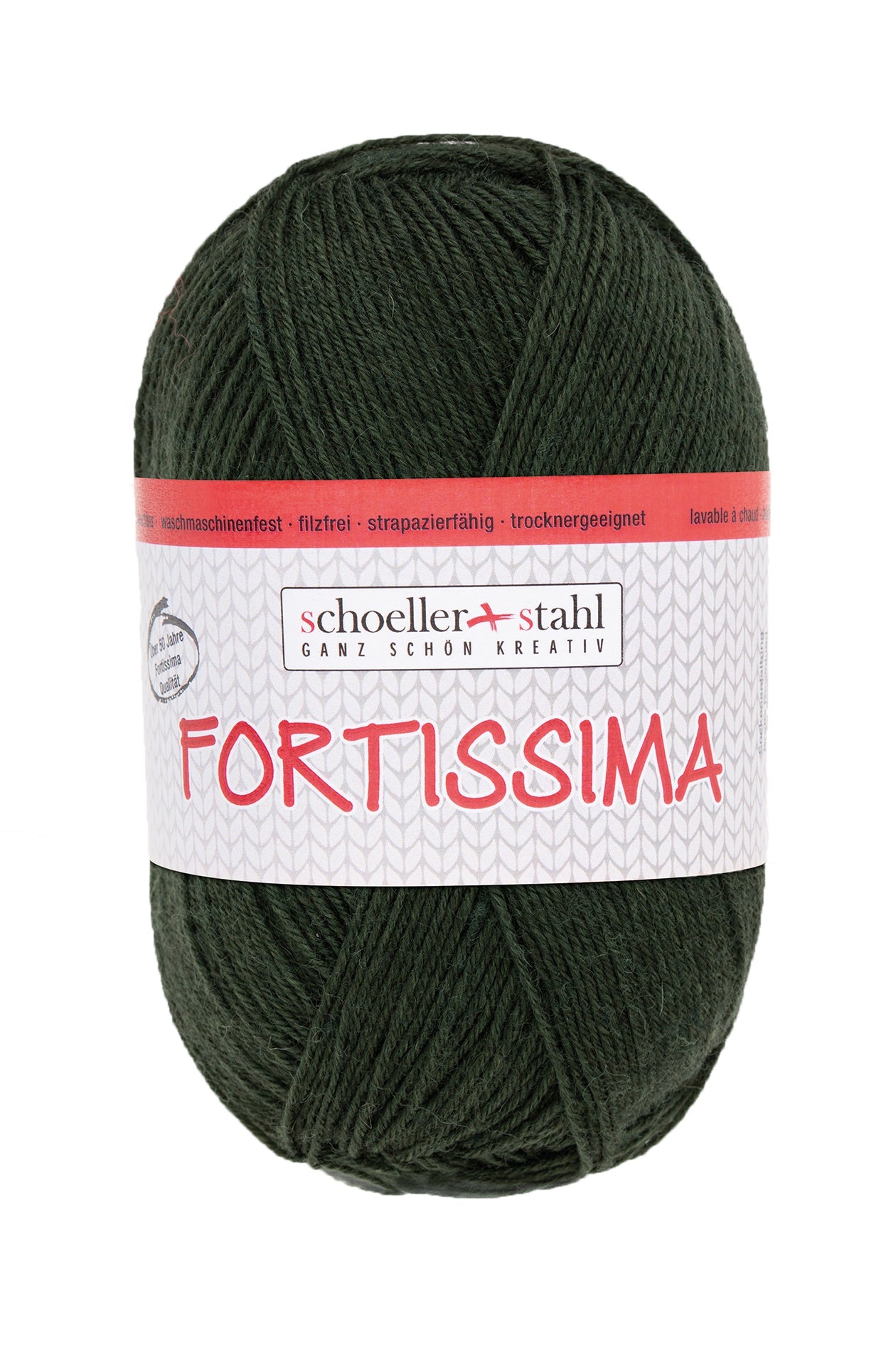 Fortissima 4 - fach Uni - Sockenwolle 100g | Farbe 2091 - JAGD - Handarbeiten - 1