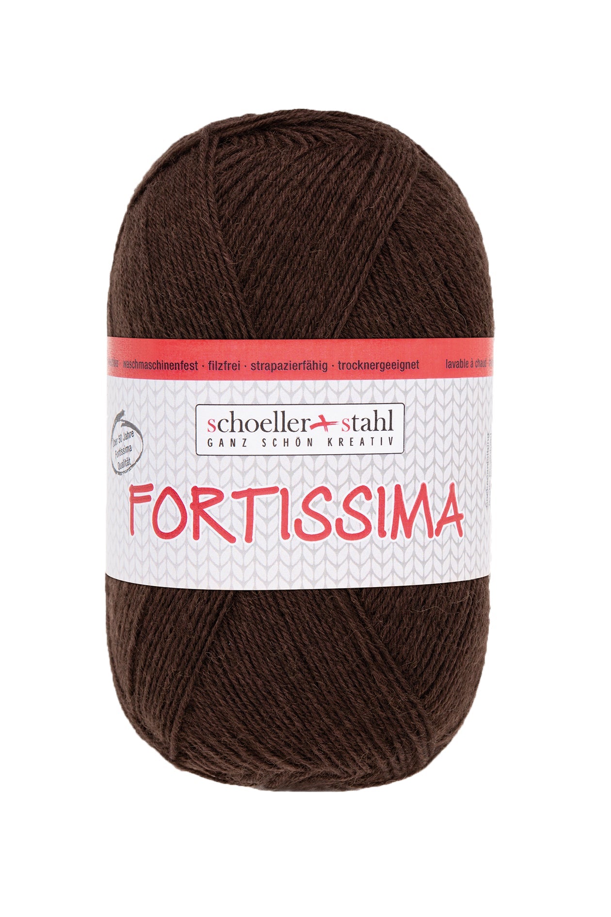Fortissima 4 - fach Uni - Sockenwolle 100g | Farbe 2097 - ESPRESSO - Handarbeiten - 1