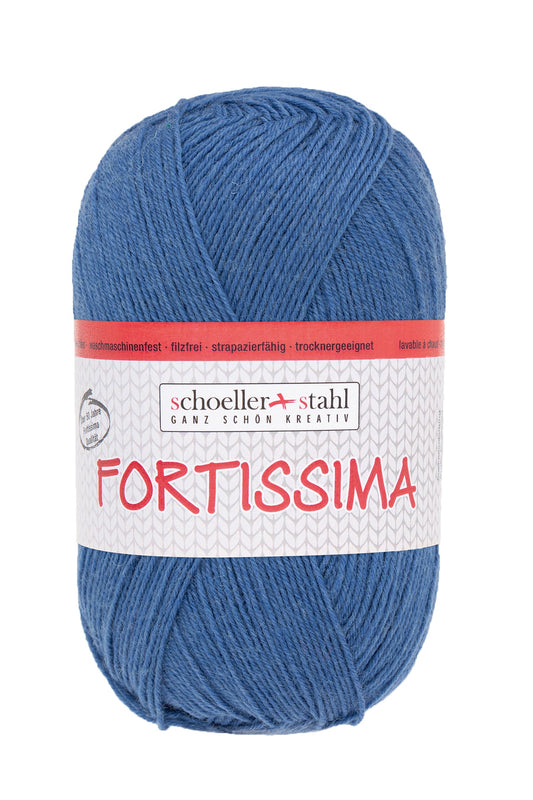 Fortissima 4 - fach Uni - Sockenwolle 100g | Farbe 2100 - TAUBE - Handarbeiten - 1
