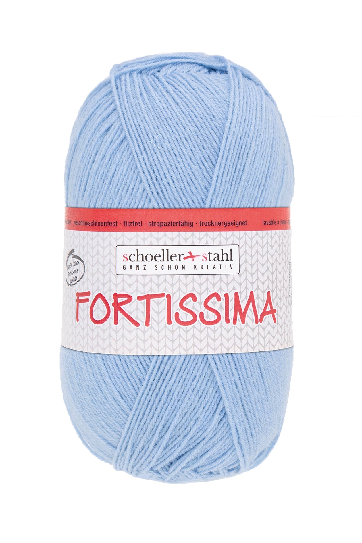 Fortissima 4 - fach Uni - Sockenwolle 100g | Farbe 2101 - HELLBLAU - Handarbeiten - 1