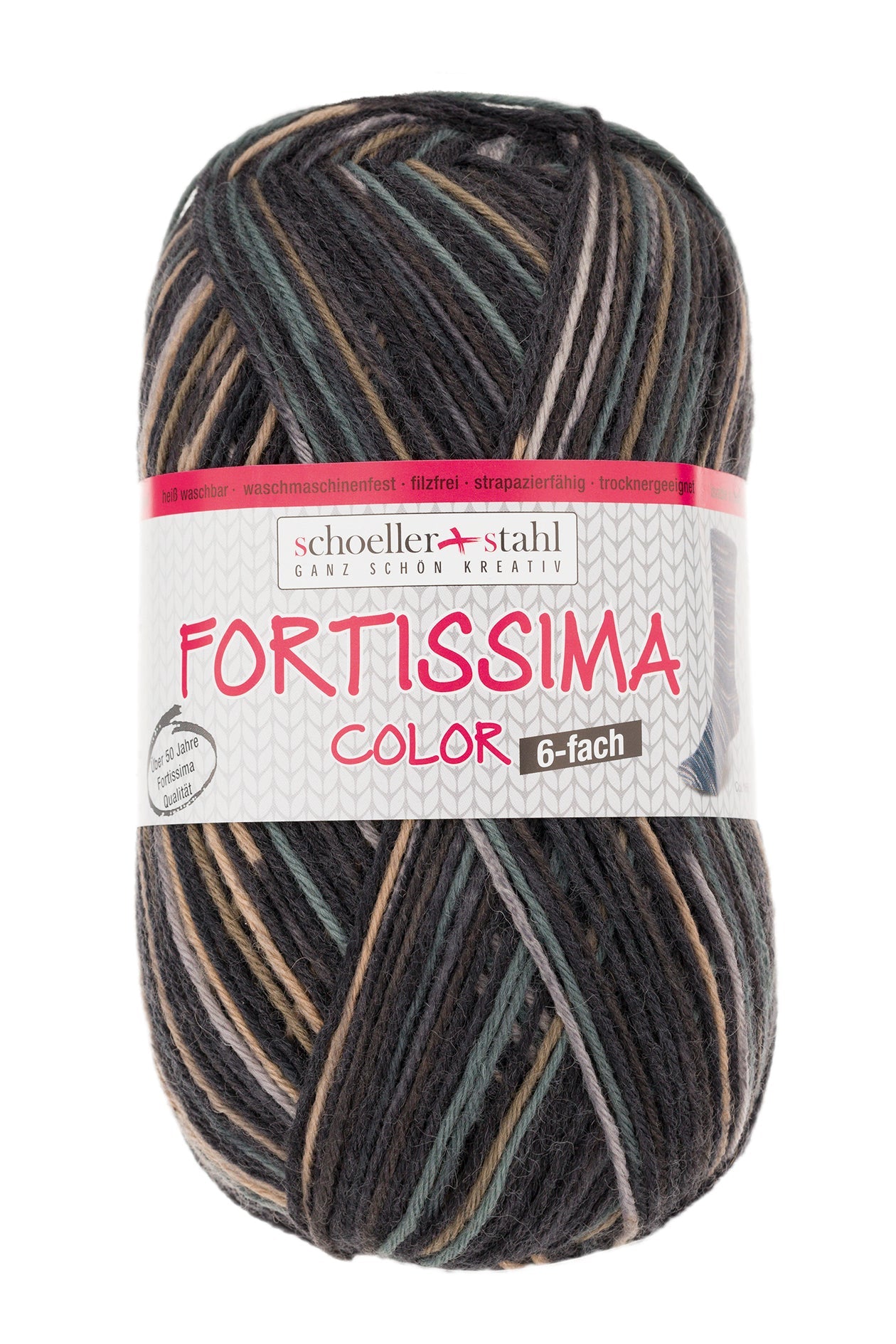 Fortissima 6 - fach bunte Sockenwolle 150g | Farbe 166 - RODEO - Handarbeiten - 1