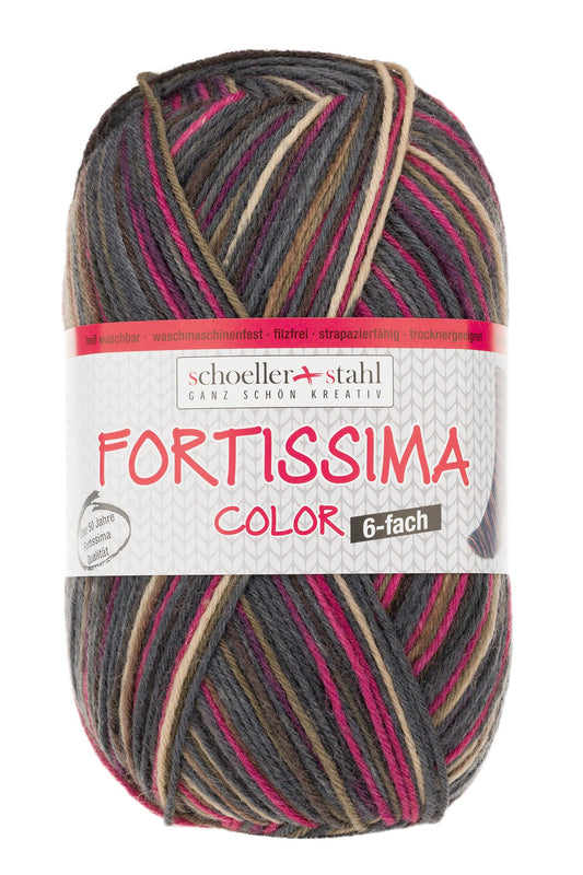Fortissima 6 - fach bunte Sockenwolle 150g | Farbe 168 - EXPEDITION - Handarbeiten - 1