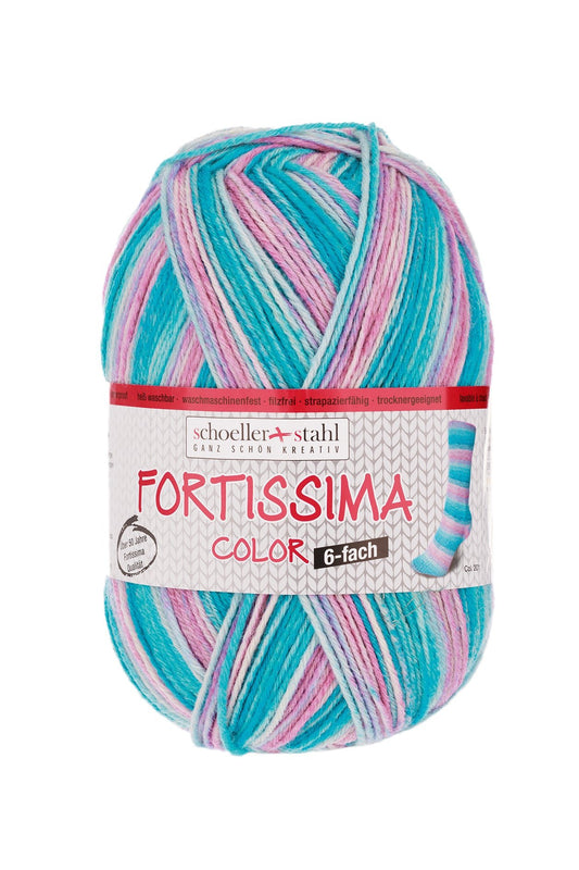 Fortissima 6 - fach bunte Sockenwolle 150g | Farbe 201 - IRIS - Handarbeiten - 1