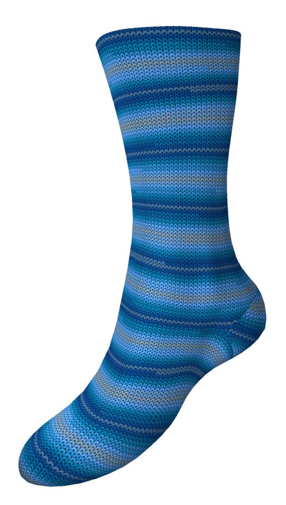 Fortissima 6 - fach bunte Sockenwolle 150g | Farbe 471 - LAPISLAZULI - Handarbeiten - 2