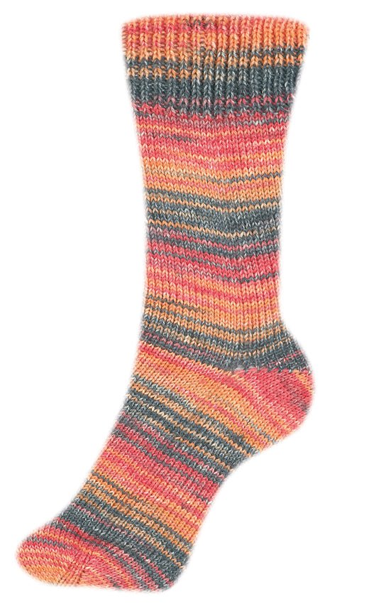 Fortissima bunte 4 - fach Sockenwolle | Farbe 2486 - LAVA - Handarbeiten - 2