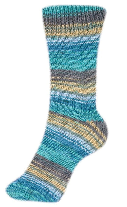 Fortissima bunte 4 - fach Sockenwolle | Farbe 2488 - TUERKIS - Handarbeiten - 2