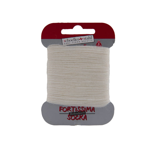 Fortissima Socken - Beilaufgarn 40m/5g | Farbe 1001 - WOLLWEISS - Handarbeiten - 1