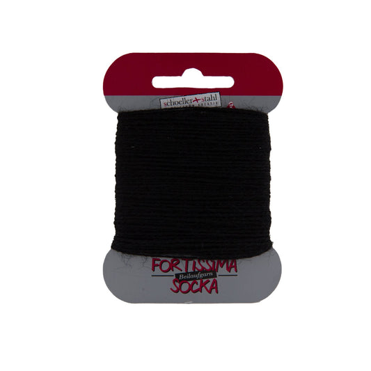 Fortissima Socken - Beilaufgarn 40m/5g | Farbe 1002 - SCHWARZ - Handarbeiten - 1