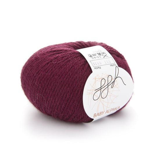 ggh Baby Alpaka Farbe | 100% Baby Alpaka Wolle | 100m/50g | 037 - Granatrot - Handarbeiten - 2