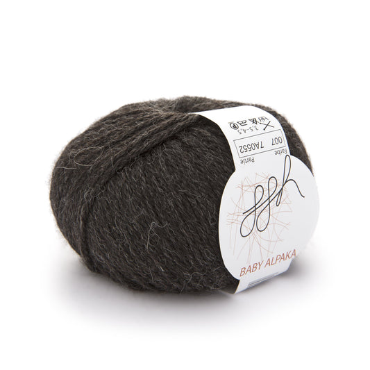 ggh Baby Alpaka natur | 100% Baby Alpaka Wolle | 100m/50g | 007 - Dunkelbraum meliert - Handarbeiten - 2