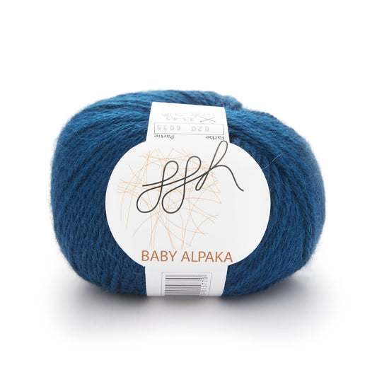 ggh Baby Alpaka Farbe | 100% Baby Alpaka Wolle | 100m/50g | 020 - Dunkles Petrol