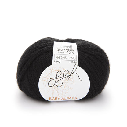 ggh couleur bébé alpaga | 100% laine de bébé alpaga | 100 m/50 g | 024 - Noir