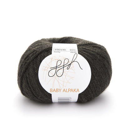ggh Baby Alpaca Color | 100% Baby Alpaca Wool | 100m/50g | 028 - Deep Dark Olive