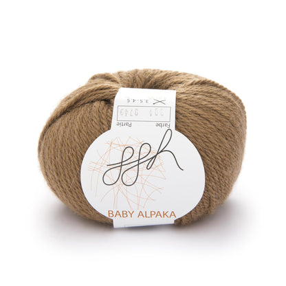 ggh Bébé Alpaga naturel | 100% laine de bébé alpaga | 100 m/50 g | 004 - Brun tabac