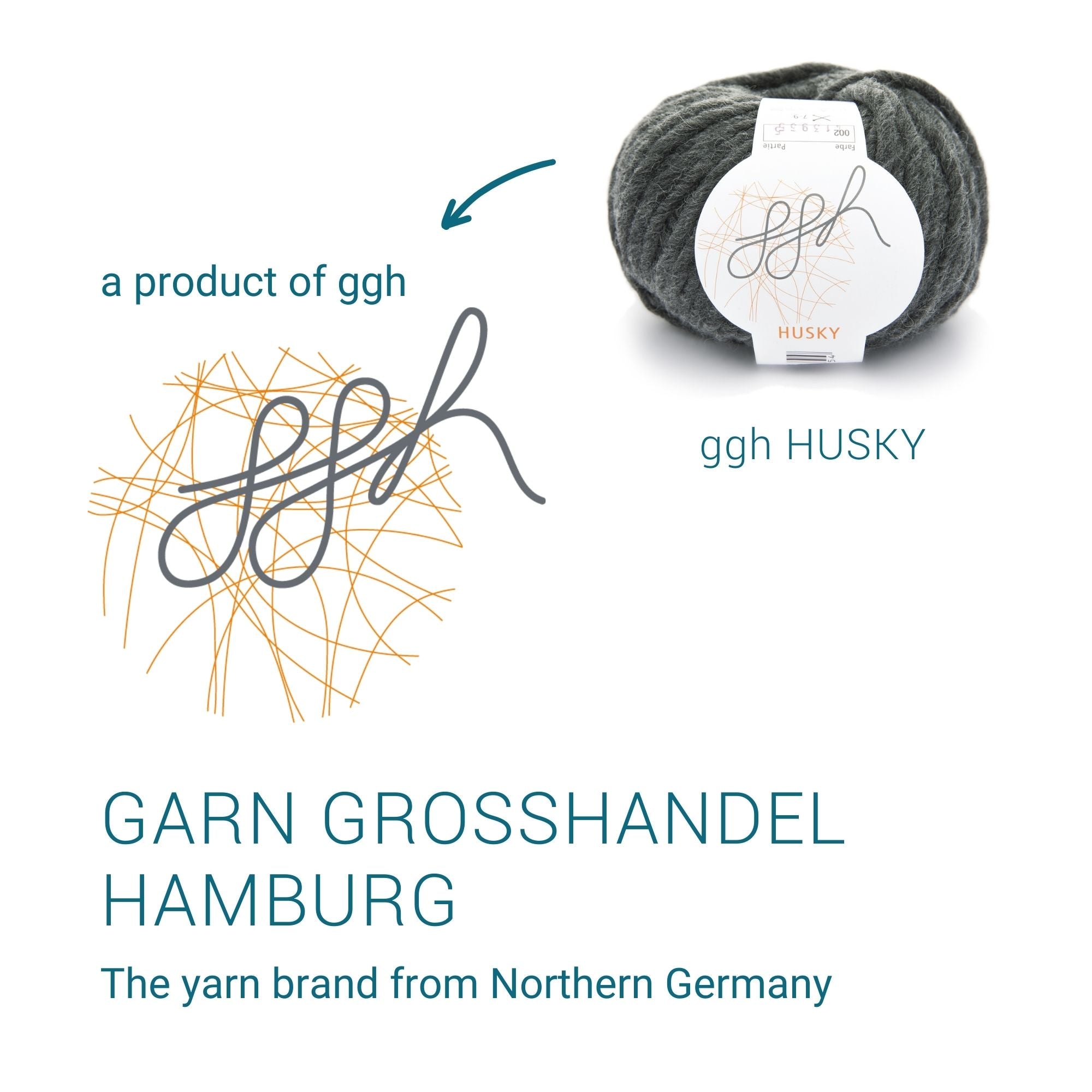 ggh Husky Box | 300g Set (6x50g) – 002 – Anthrazit - Handarbeiten - 6