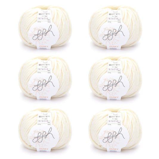 ggh Husky Box | 300g Set (6x50g) – 004 – Wollweiß - Handarbeiten - 1
