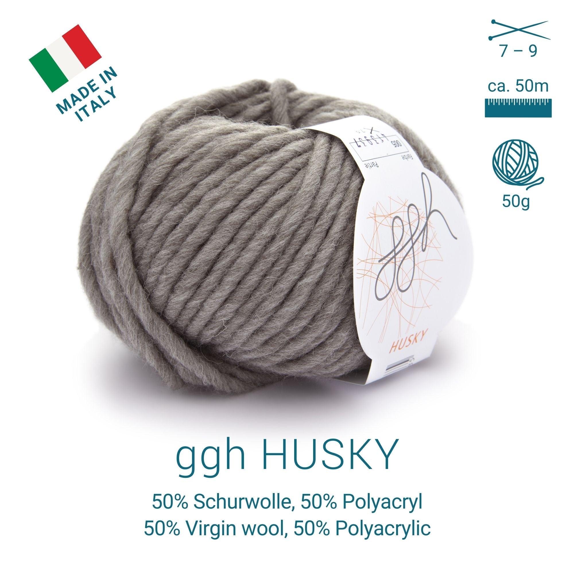 ggh Husky Box | 300g Set (6x50g) – 005 – Feldstein - Handarbeiten - 2