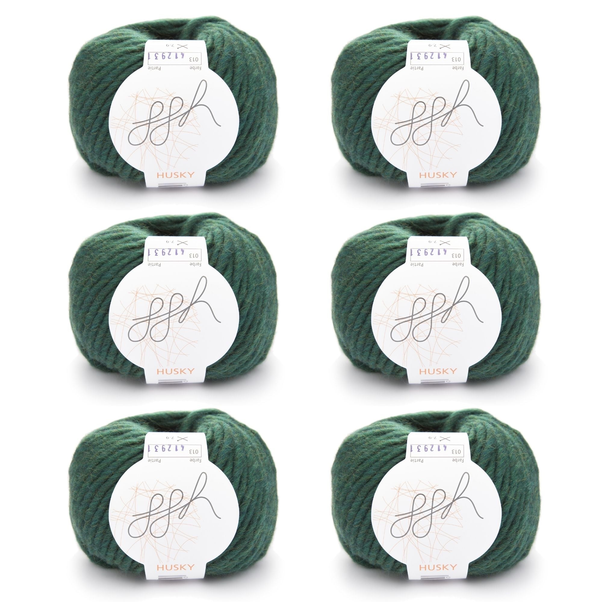 ggh Husky Box | 300g Set (6x50g) – 013 – Nordseegrün - Handarbeiten - 1