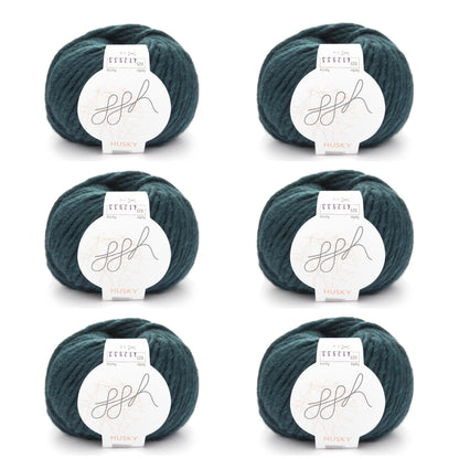 ggh Husky Box | 300g Set (6x50g) – 025 – Tiefes Blaugrün - Handarbeiten - 1