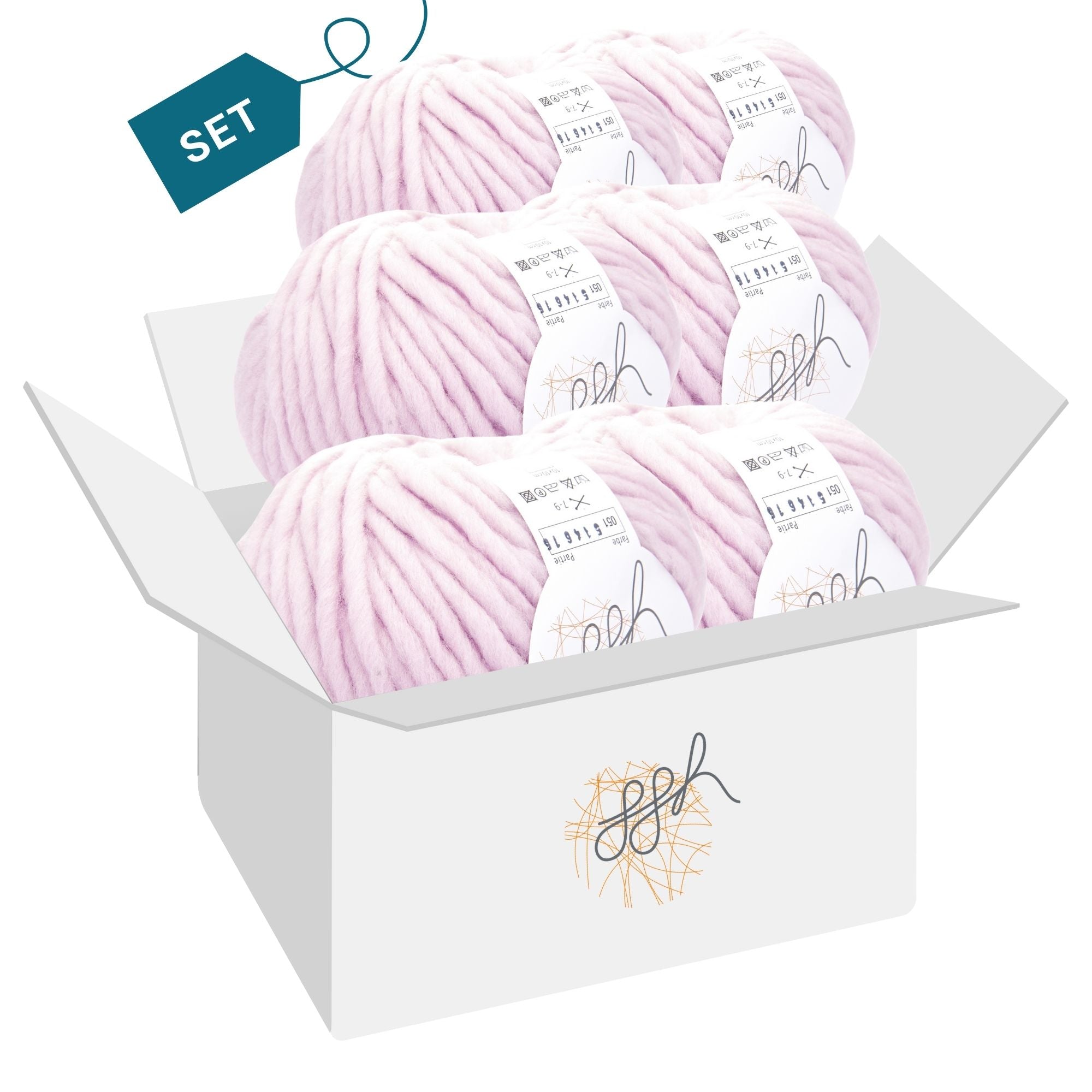 ggh Husky Box | 300g Set (6x50g) – 051 – Rosa - Handarbeiten - 4