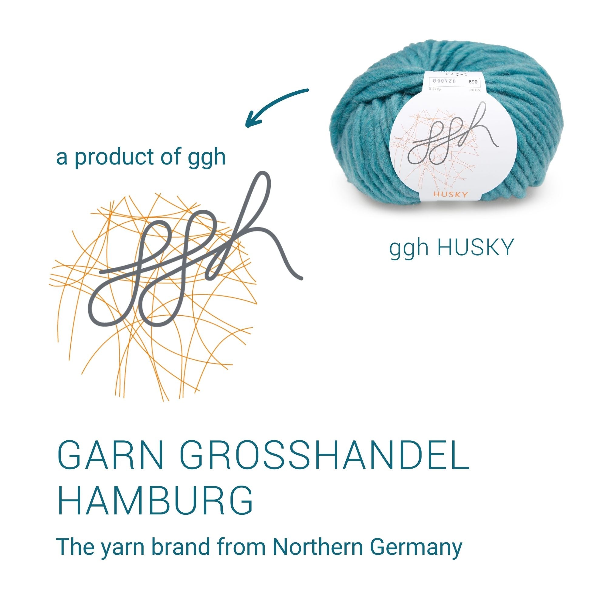 ggh Husky Box | 300g Set (6x50g) – 059 – Pastell Petrol - Handarbeiten - 6