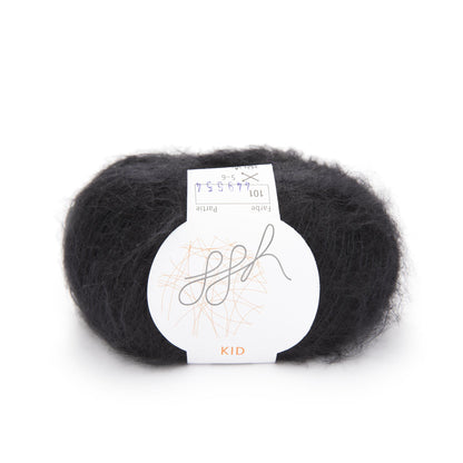 ggh gamin | Laine mohair | 250 m/25 g | 101 - Noir 