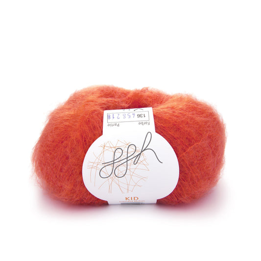 ggh Kid | Mohairwolle | 250m/25g | 136 - Kapuzinerorange - Handarbeiten - 1