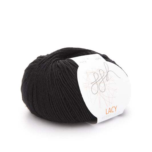 GGH Lacy | Merinowolle mit Seide | 25g - 170m | 010 - Schwarz