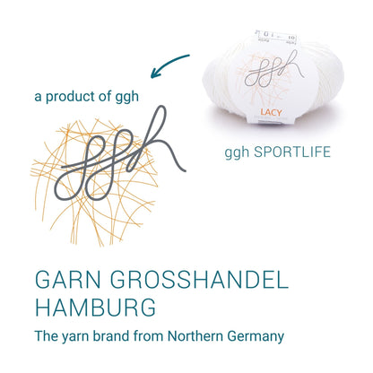 ggh Lacy | Merinowolle mit Seide | 25g - 170m | 001 - Wollweiß - Strickwolle - Handarbeiten - 5