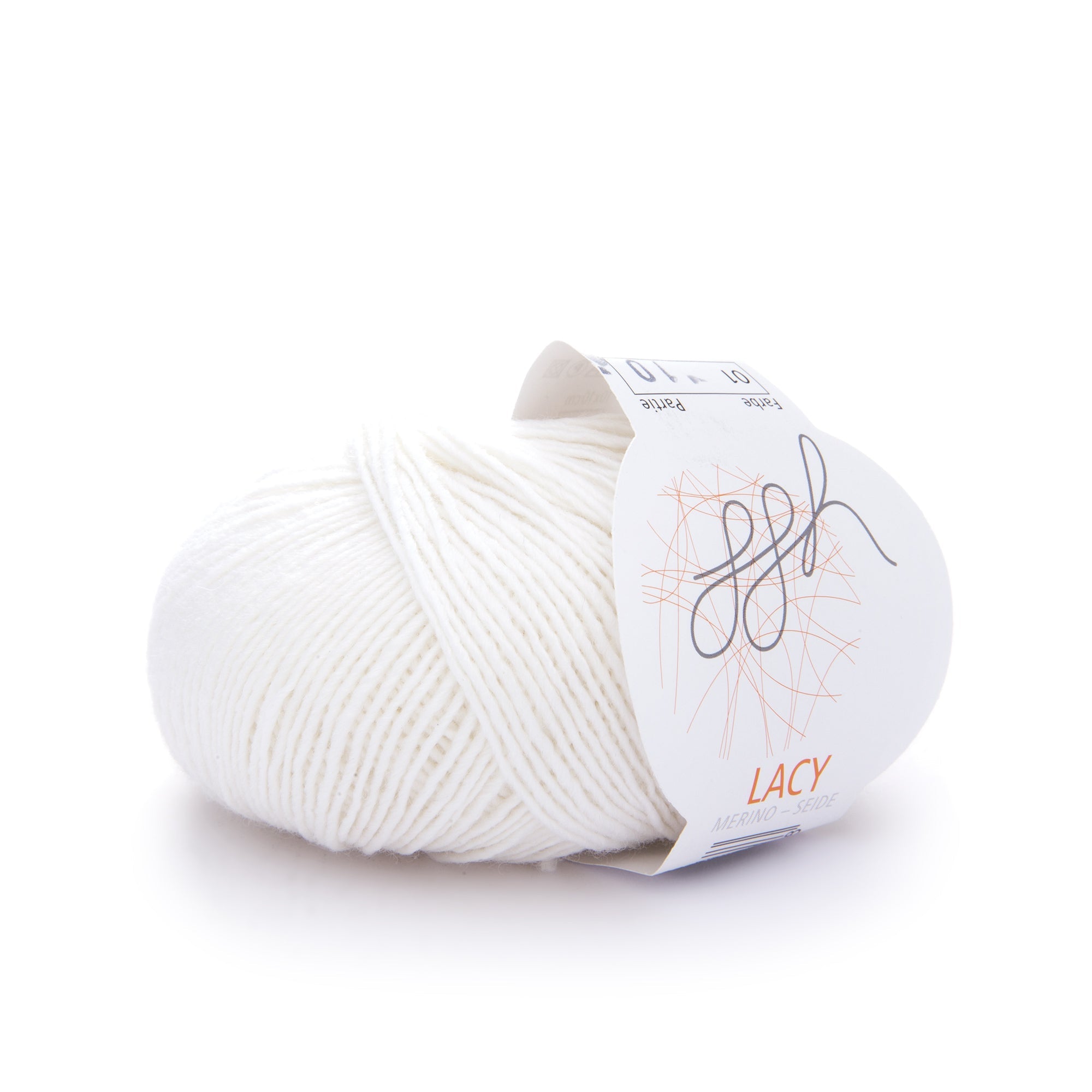 ggh Lacy | Merinowolle mit Seide | 25g - 150m | 001 - Wollweiß ...