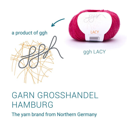 GGH Lacy | Merinowolle mit Seide | 25g - 170m | 017 - Korallenrot - Merinowolle - Handarbeiten - 5
