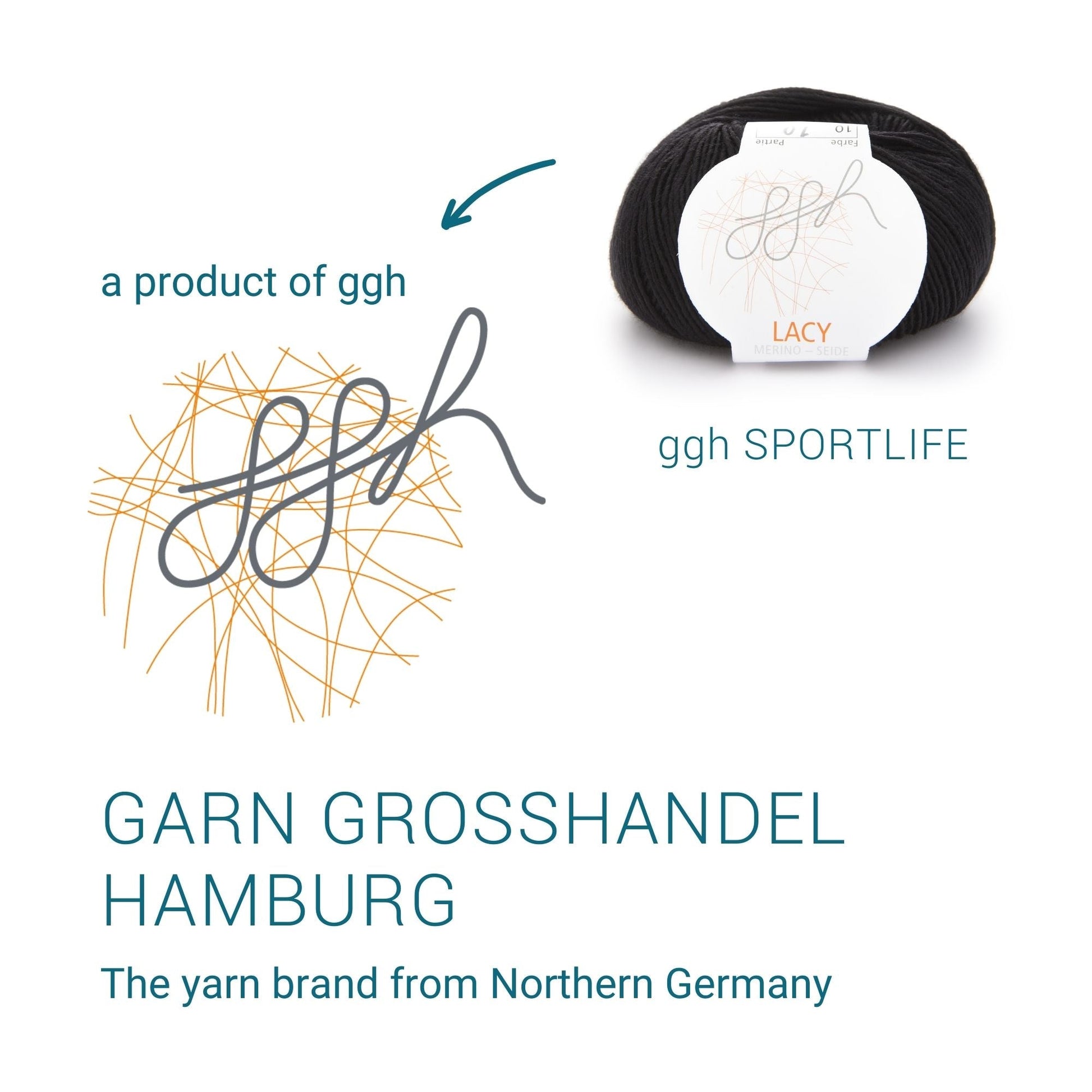 ggh Lacy | Set mit 4 x 25g (insg. 100g) - 010 - Schwarz - Strickwolle - Handarbeiten - 6