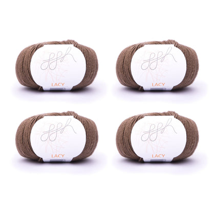ggh Lacy | Set mit 4 x 25g (insg. 100g) - 018 - Braun - Strickwolle - Handarbeiten - 1