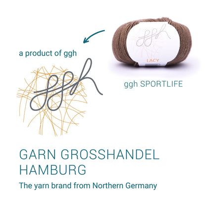 ggh Lacy | Set mit 4 x 25g (insg. 100g) - 018 - Braun - Strickwolle - Handarbeiten - 6