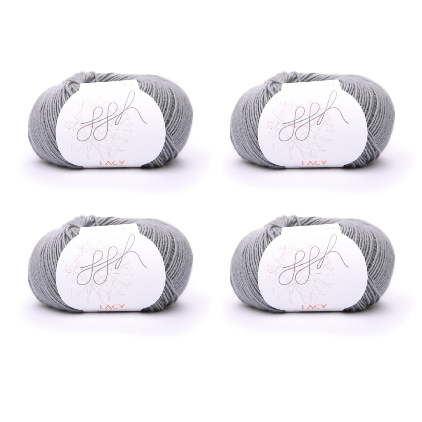 ggh Lacy | Set mit 4 x 25g (insg. 100g) - 020 - Grau - Strickwolle - Handarbeiten - 1