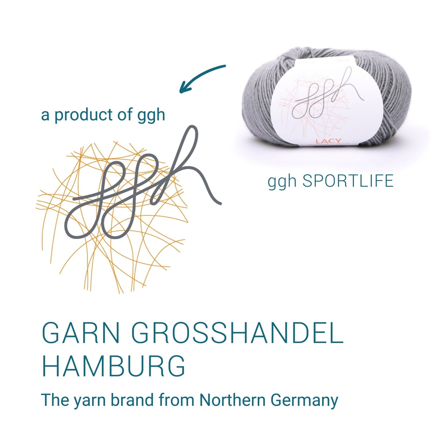 ggh Lacy | Set mit 4 x 25g (insg. 100g) - 020 - Grau - Strickwolle - Handarbeiten - 6