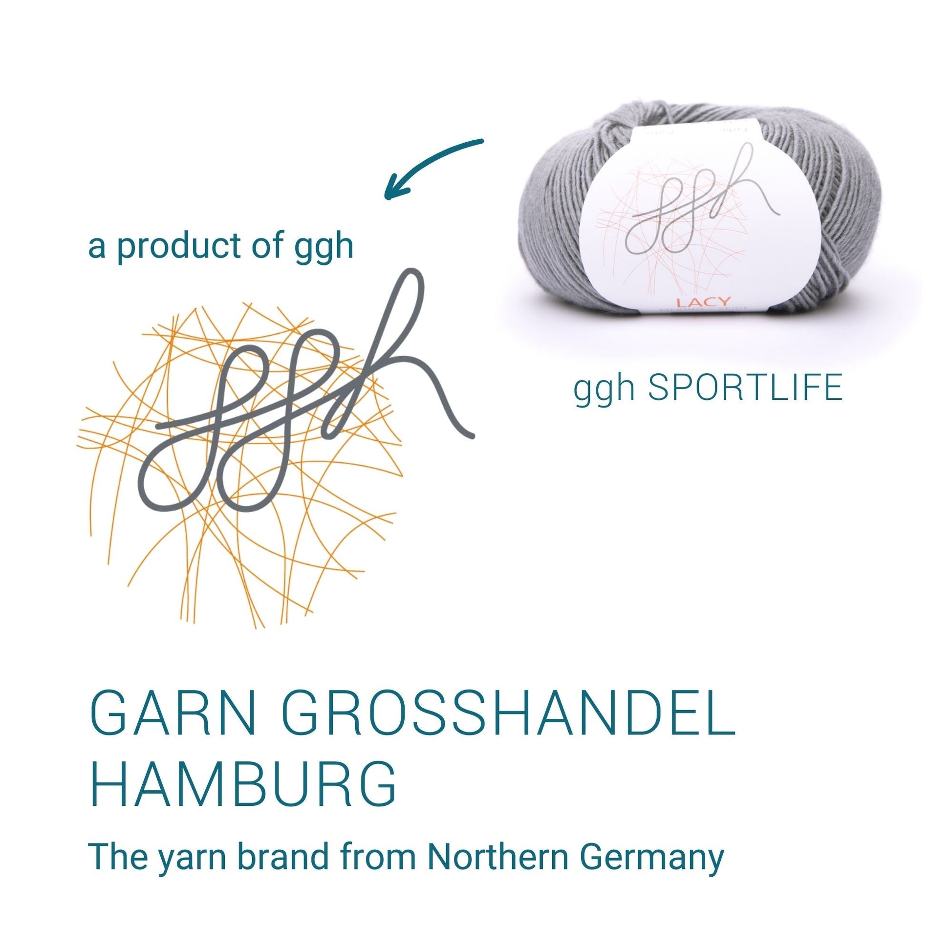 ggh Lacy | Set mit 4 x 25g (insg. 100g) - 020 - Grau - Strickwolle - Handarbeiten - 6