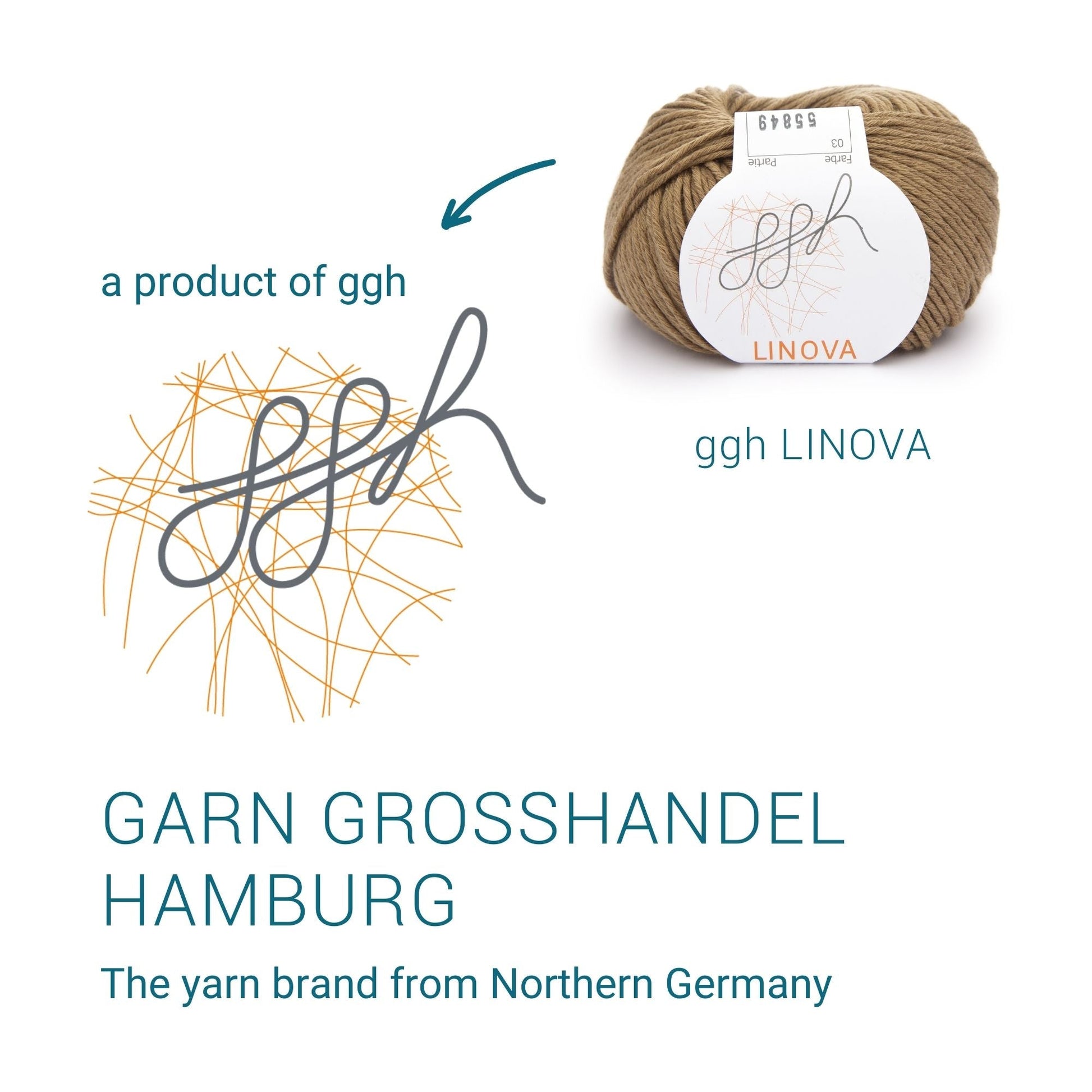 ggh Linova | 100% Baumwolle | 100m/50g | 003 - Haselnuss - Handarbeiten - 5