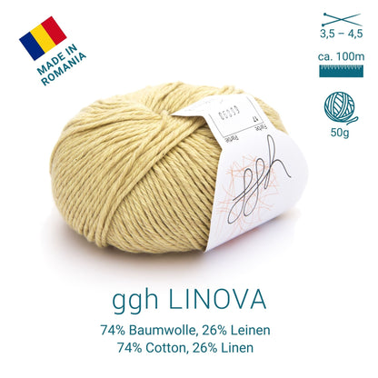 ggh Linova | 100% Baumwolle | 100m/50g | 017 - Honig - Handarbeiten - 2