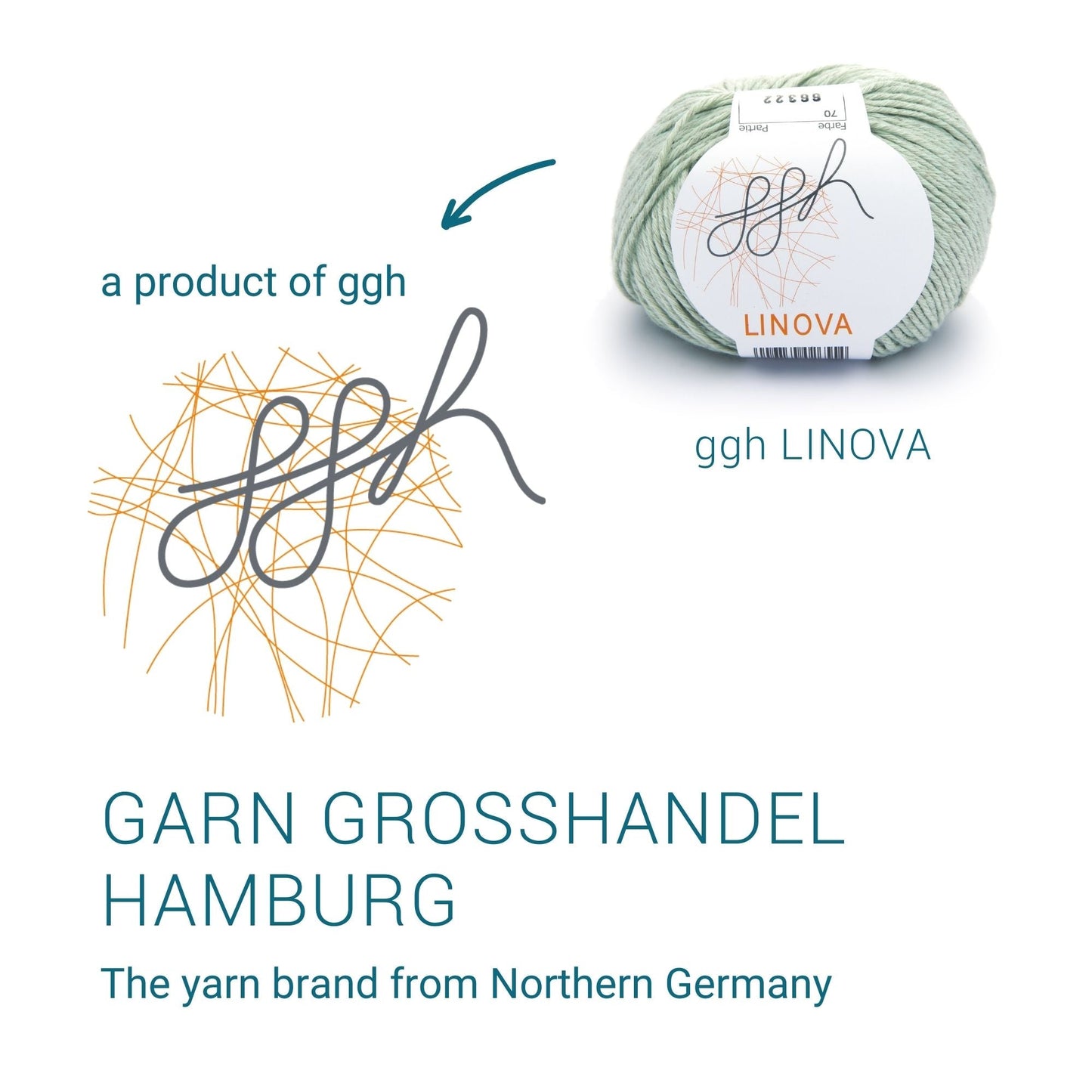 ggh Linova | 100% Baumwolle | 100m/50g | 070 - Blasses Lindgrün - Handarbeiten - 5